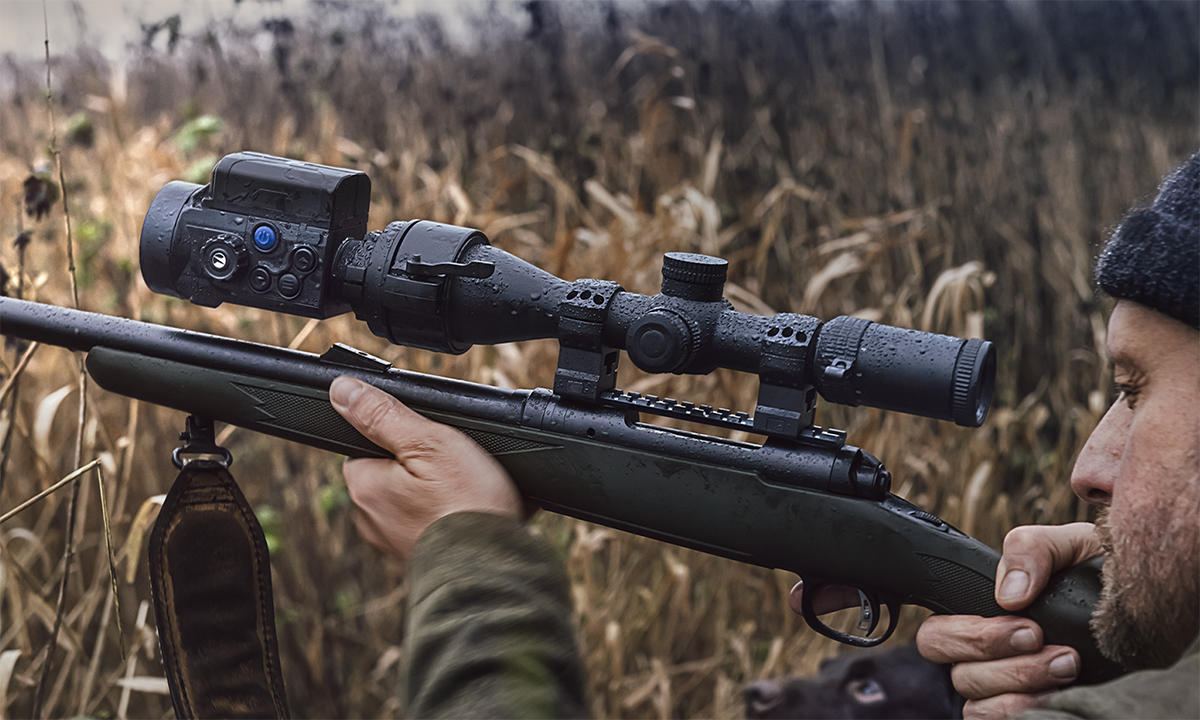 Krypton2_FXG50_on-riflescope Pulsar Krypton 2 thermal front attachment